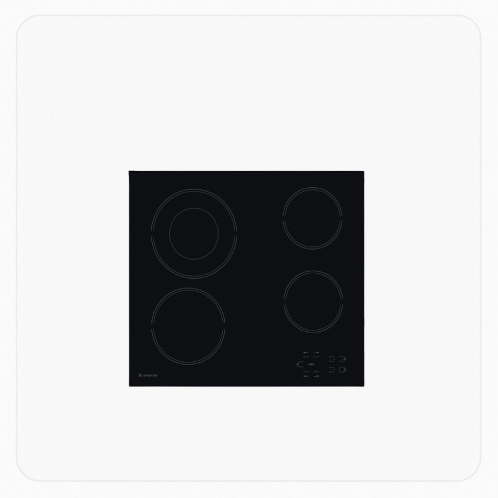 Ariston Built-In Electric Hob – 4 Burners – Black – Touch Control