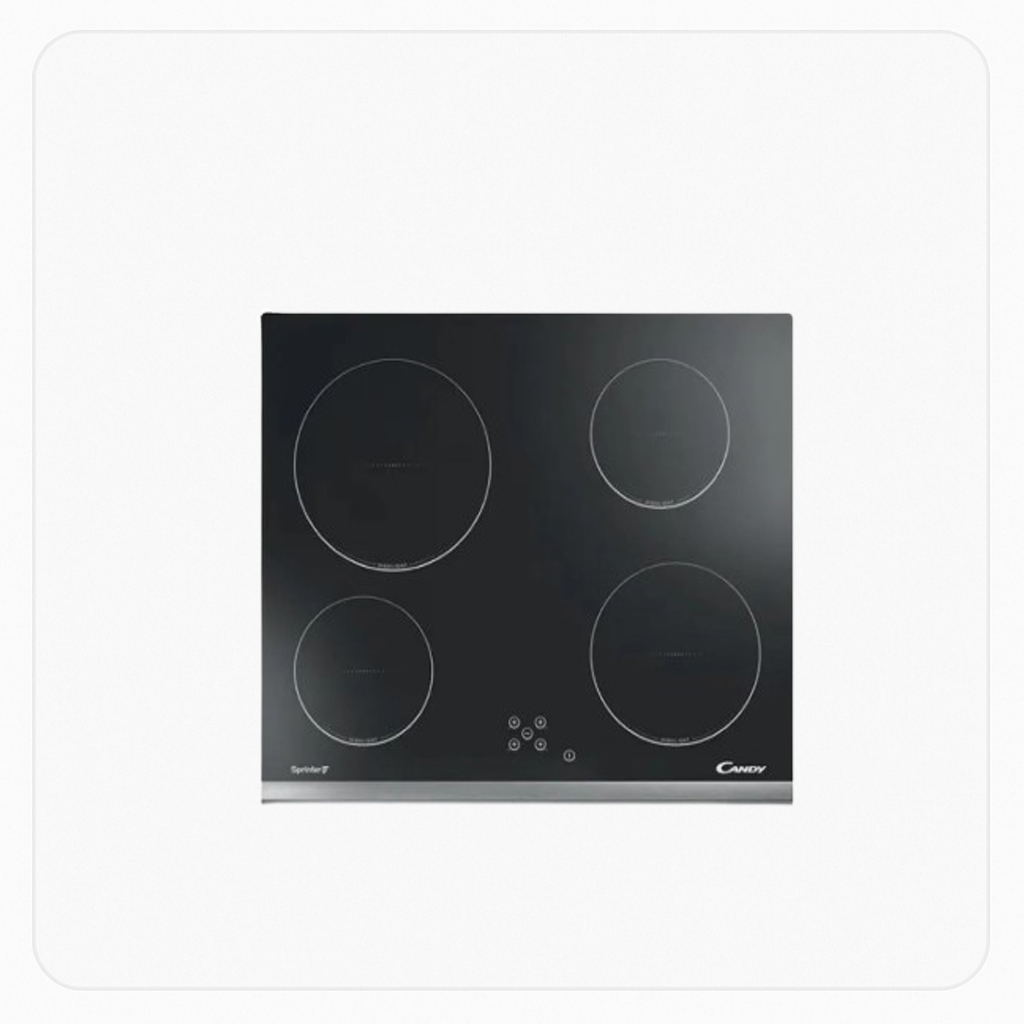 Candy Ceramic Hob – 4 Zones – Touch Control – Black