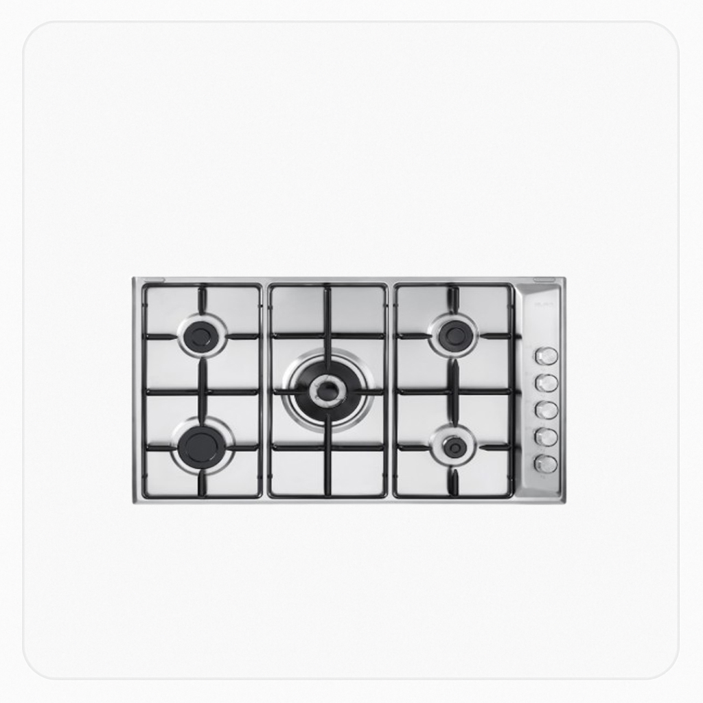 Elba Built-in Gas Hob 5 Burners with Triple Ring Italian 90cm
