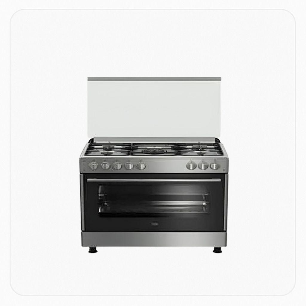 Beko Gas Cooker 90cm 5 Burners Fan Grill Full Safety - Double Glass Door