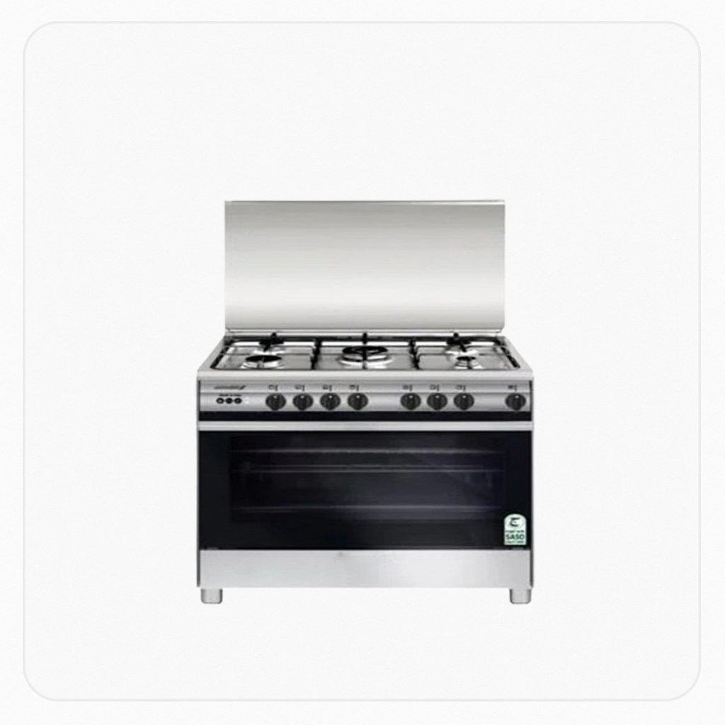 Bompani Gas Cooker 90cm - 5 Burners - Grill - Fan - Full Safety - Glass Lid