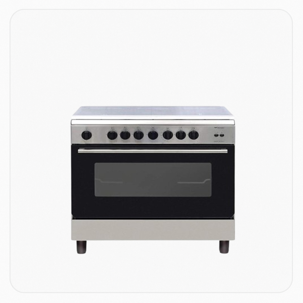 Bompani Gas Cooker 90cm - 5 Burners - Grill - Full Safety - Glass Lid