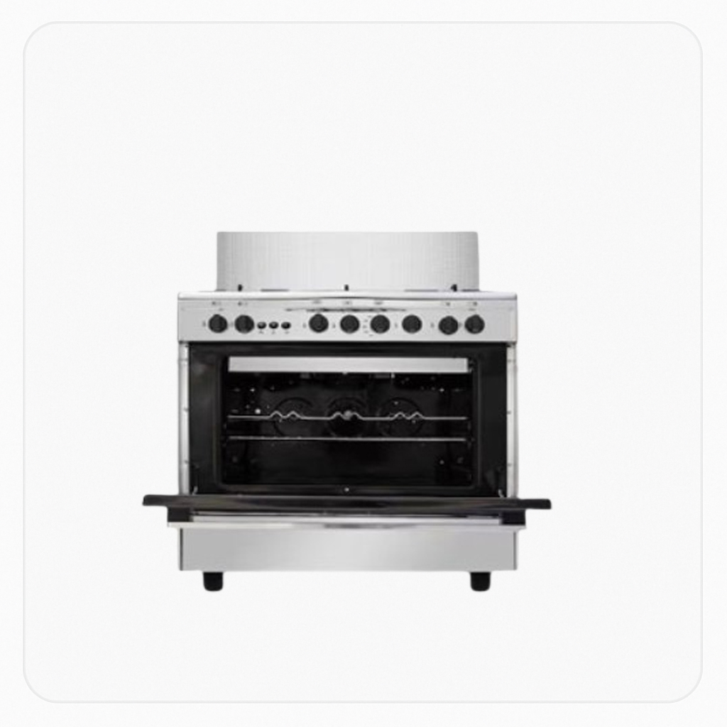 Stovi Gas Cooker 90×60cm 5 Burners Stainless Steel Deluxe - Auto Ignition