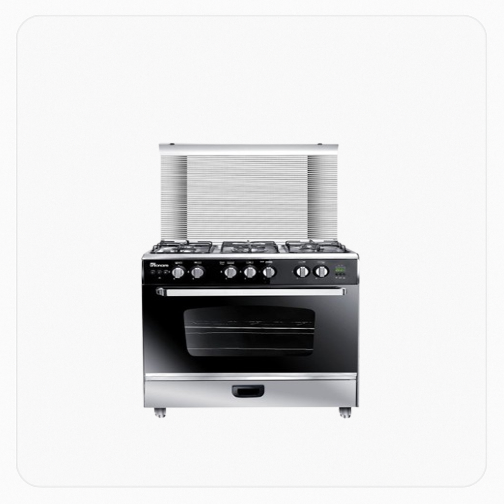 Unionaire Gas Cooker 80×60cm Stainless Steel - Full Safety - Auto Ignition