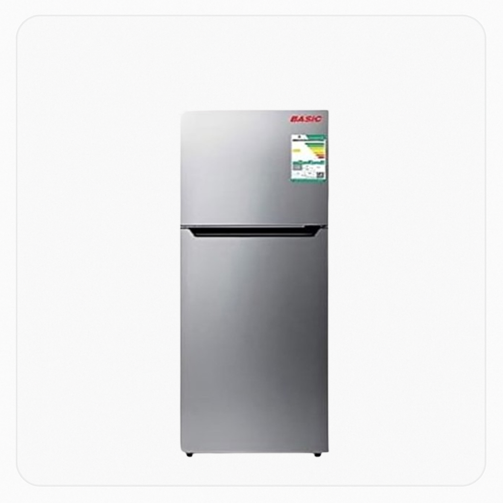 Basic Refrigerator – DOUBLE-DOOR 11.7 Cu.Ft – 333 Liters - Stainless Steel