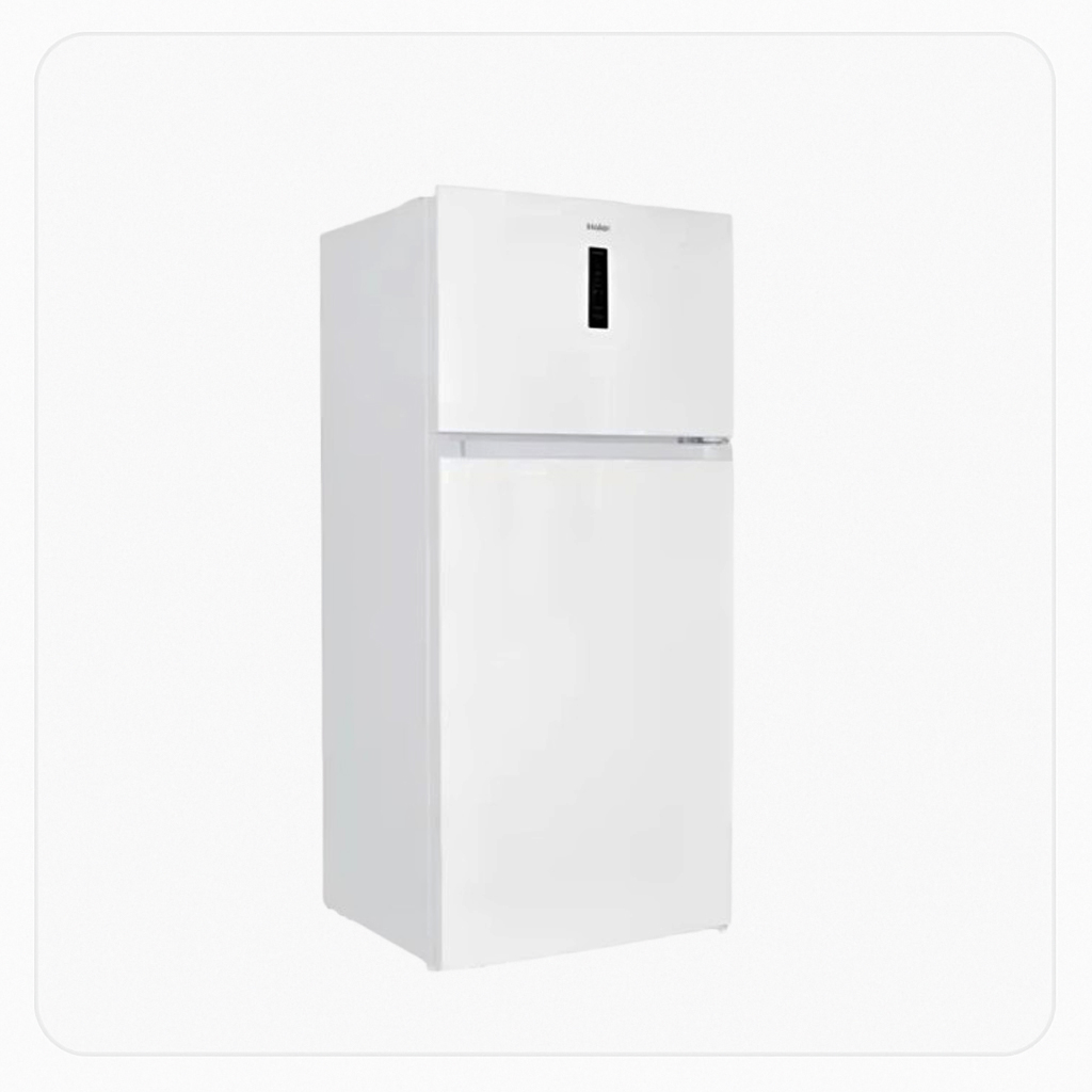 Haier Refrigerator – Double Door, 18.6 Cu.Ft, White