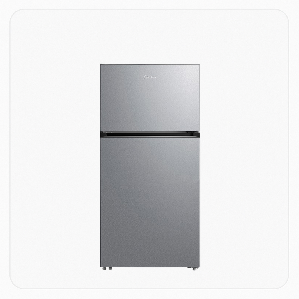 Midea Refrigerator – DOUBLE-DOOR 14.6 Cu.Ft – 410.3 Liters - Silver