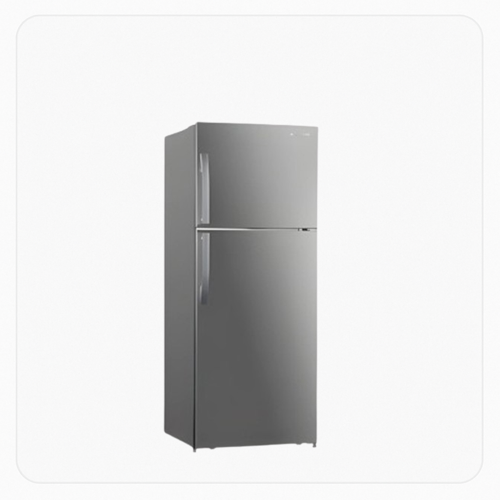 Nikai Refrigerator – DOUBLE-DOOR – 10.5 Cu.Ft, Silver