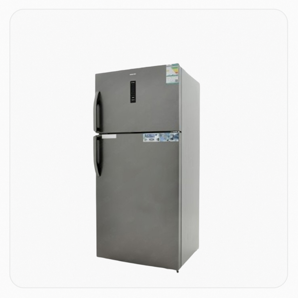 Nikai Refrigerator – Double-Door – 16.45 Cu. Ft, Silver