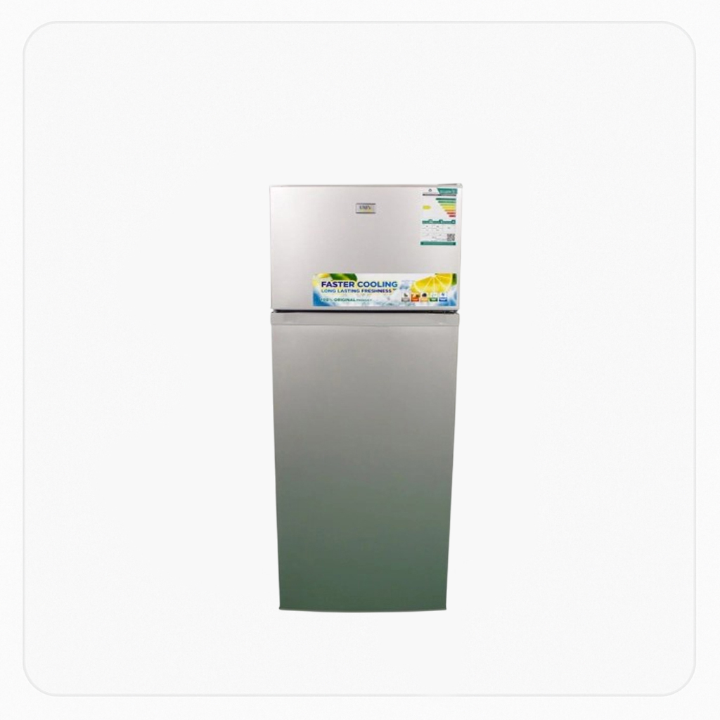 Unix Refrigerator – 2-Door – 7.4 Cu. Ft, Silver