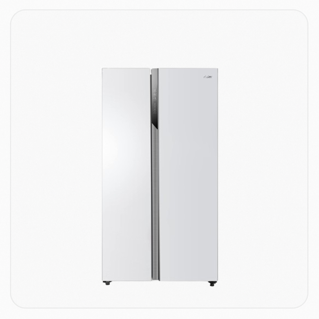 Haier Refrigerator – SIDE-BY-SIDE 17.8 Cu.Ft – Inverter – 504 Liters - White