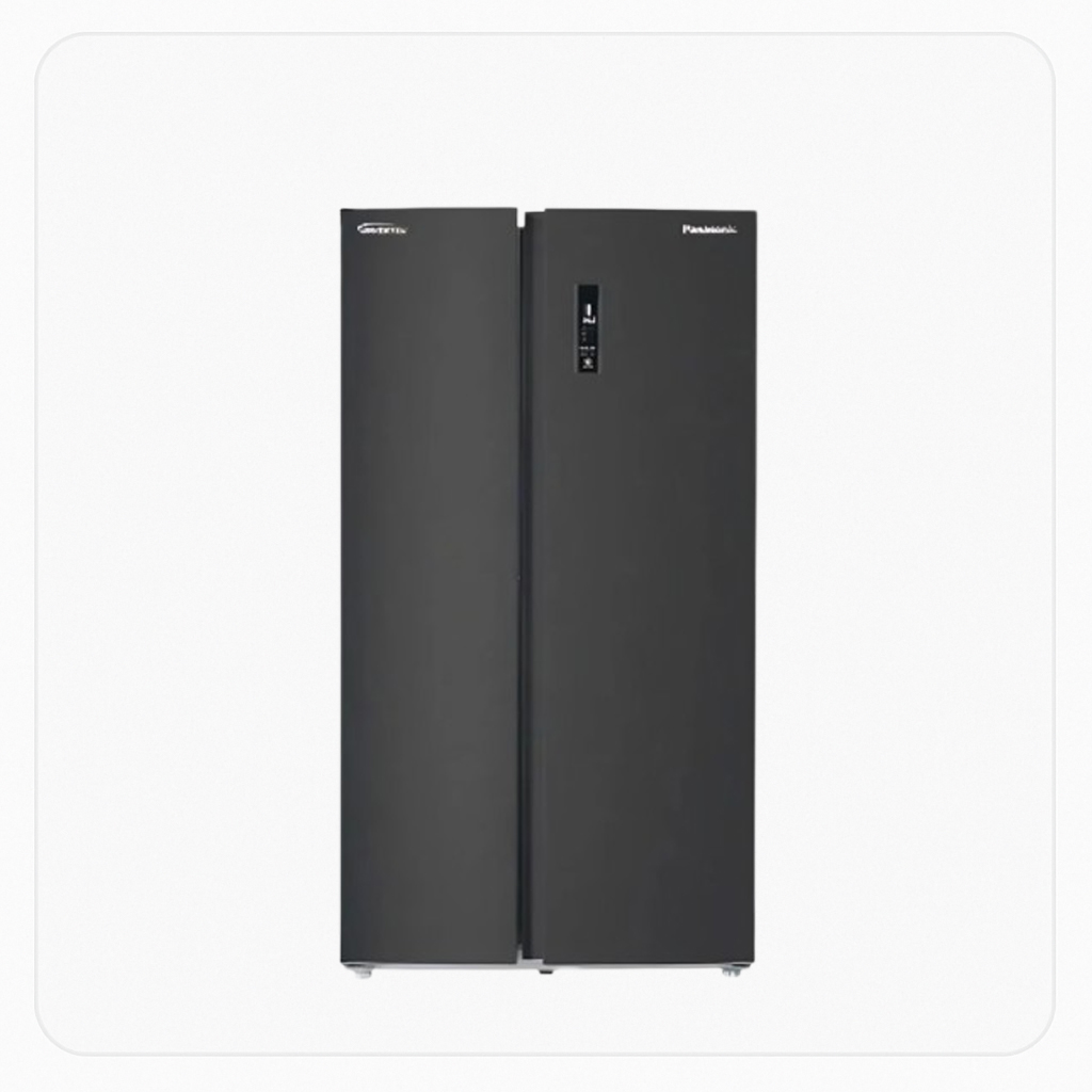 Panasonic Side-by-Side Refrigerator – 19.9 cu.ft, Inverter, Steel