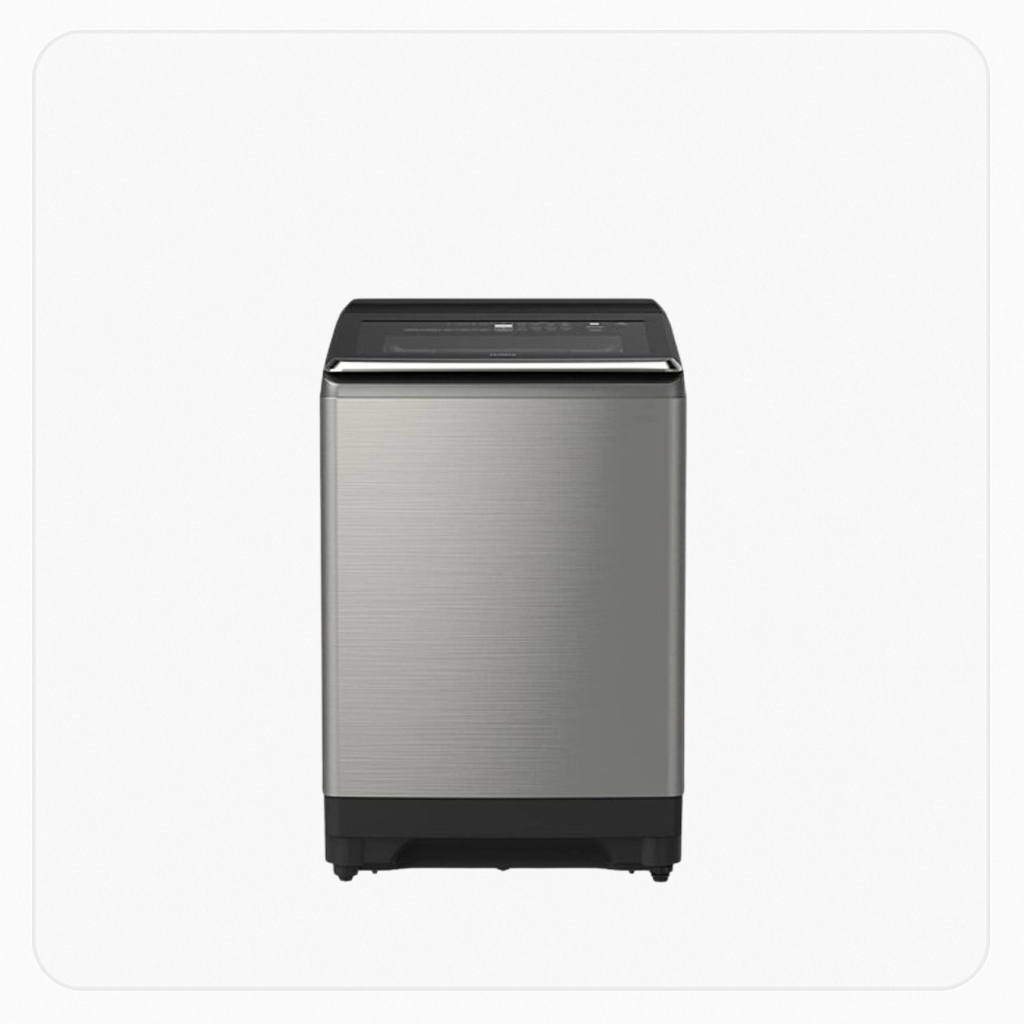 Hitachi Top Load Washing Machine - 25kg - Stainless Steel - Auto Dosing