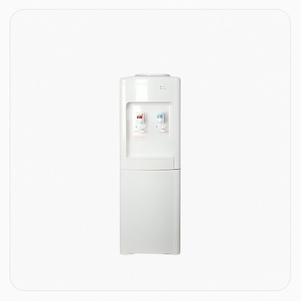 Dansat Water Dispenser – 7L, Floor Standing, White, Hot/Cold, 2 Taps