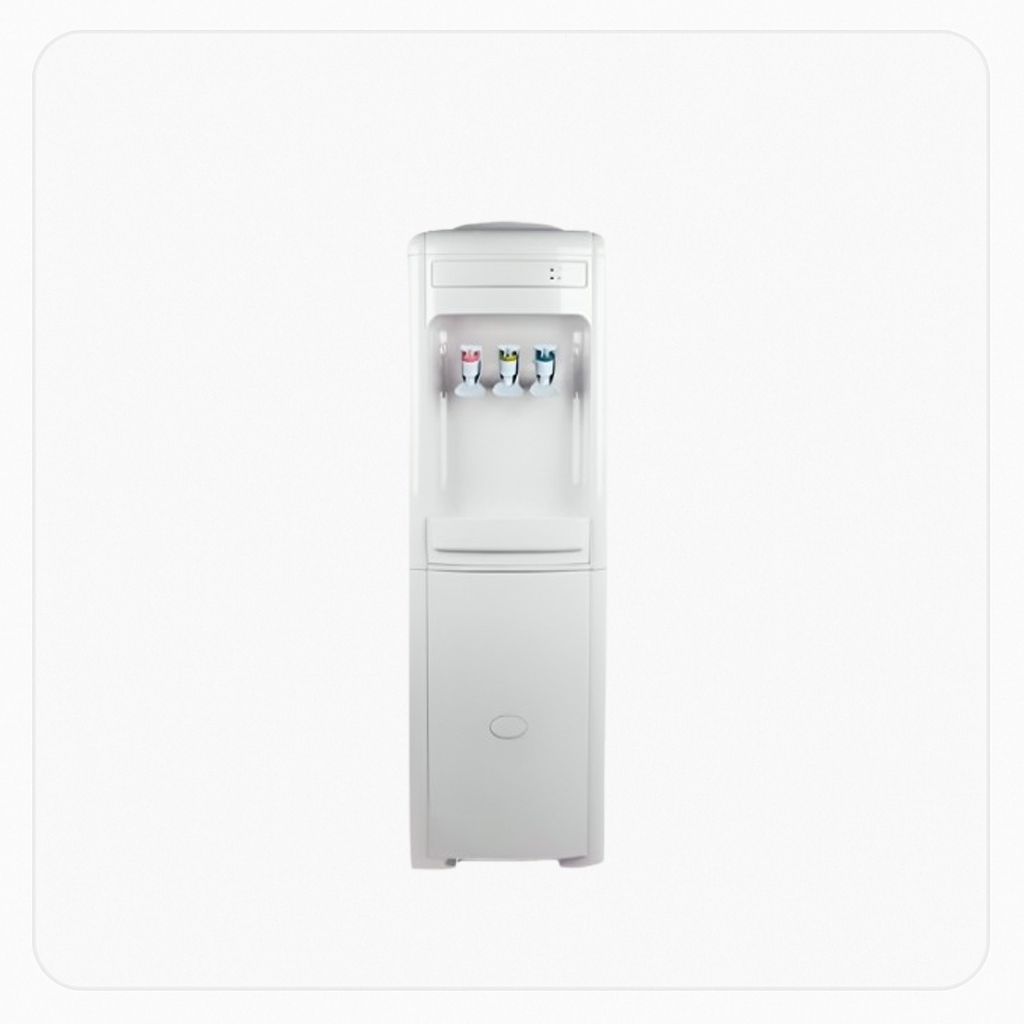 Dansat Water Dispenser – 10L, Top Load, White, 3 Taps, Hot/Cold/Warm