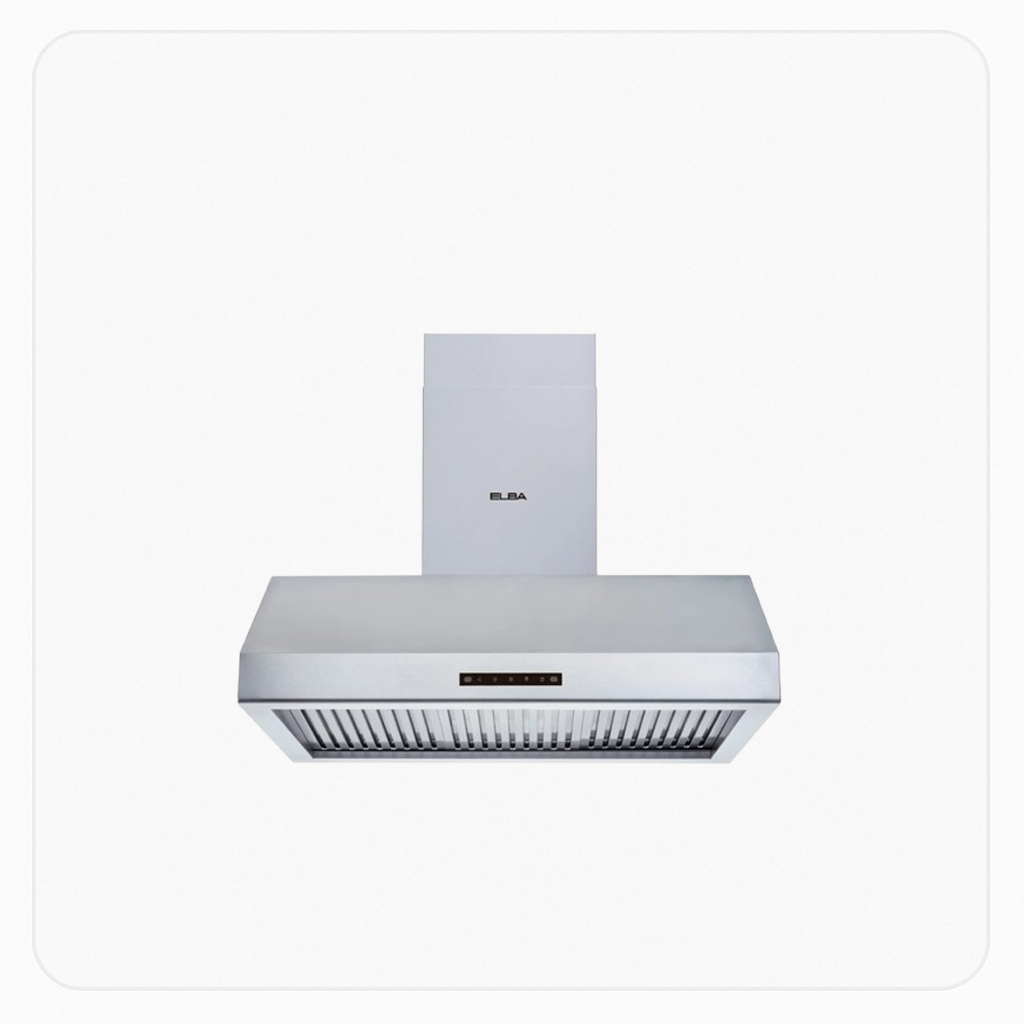 Elba Wall-Mounted Hood – 92 cm, Dual Motor, 1600 m³/h Airflow