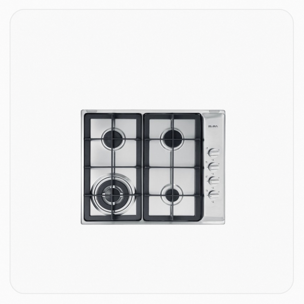 Elba Built-In Gas Hob, Italian Made, 60 cm – Side Control Knobs