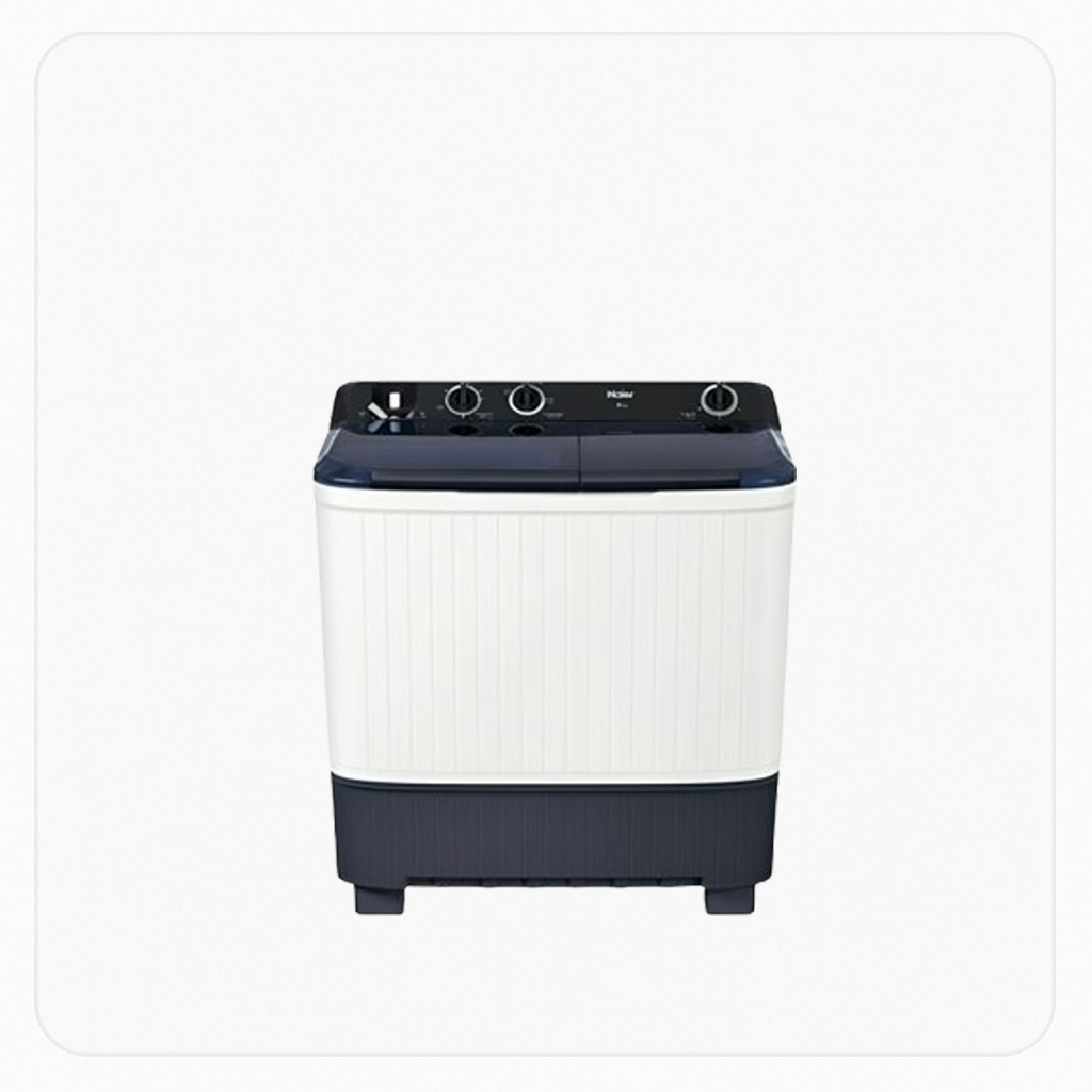 Haier Twin Tub Washing Machine – 8 kg, White