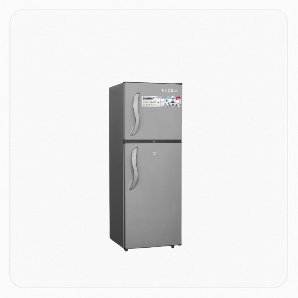 Impex Double Door Refrigerator – 138 Liters / 4.5 Cu.Ft –  – Grey