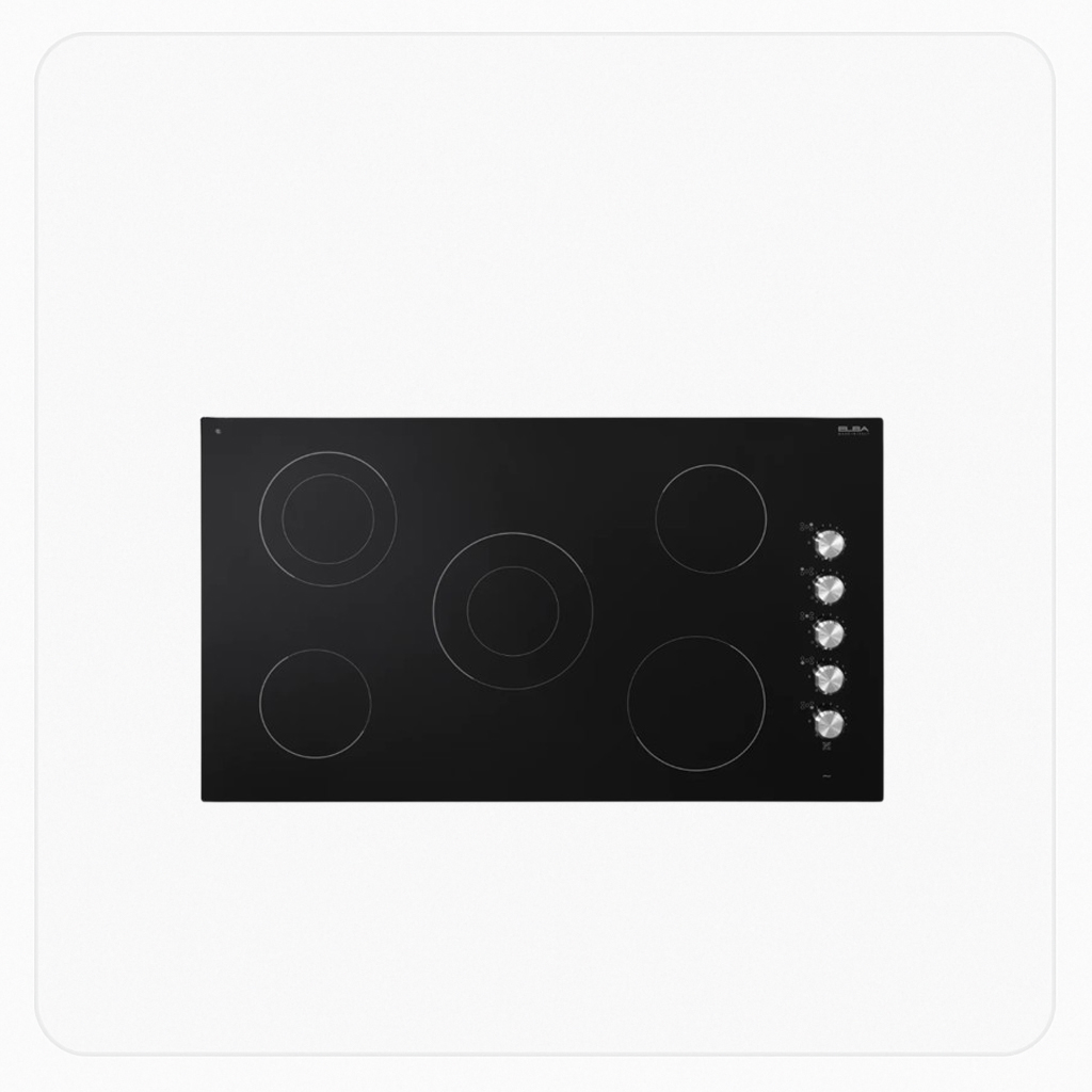 Elba Built-in Electric Ceramic Hob 5 Hi-Light Zones Italian 90cm