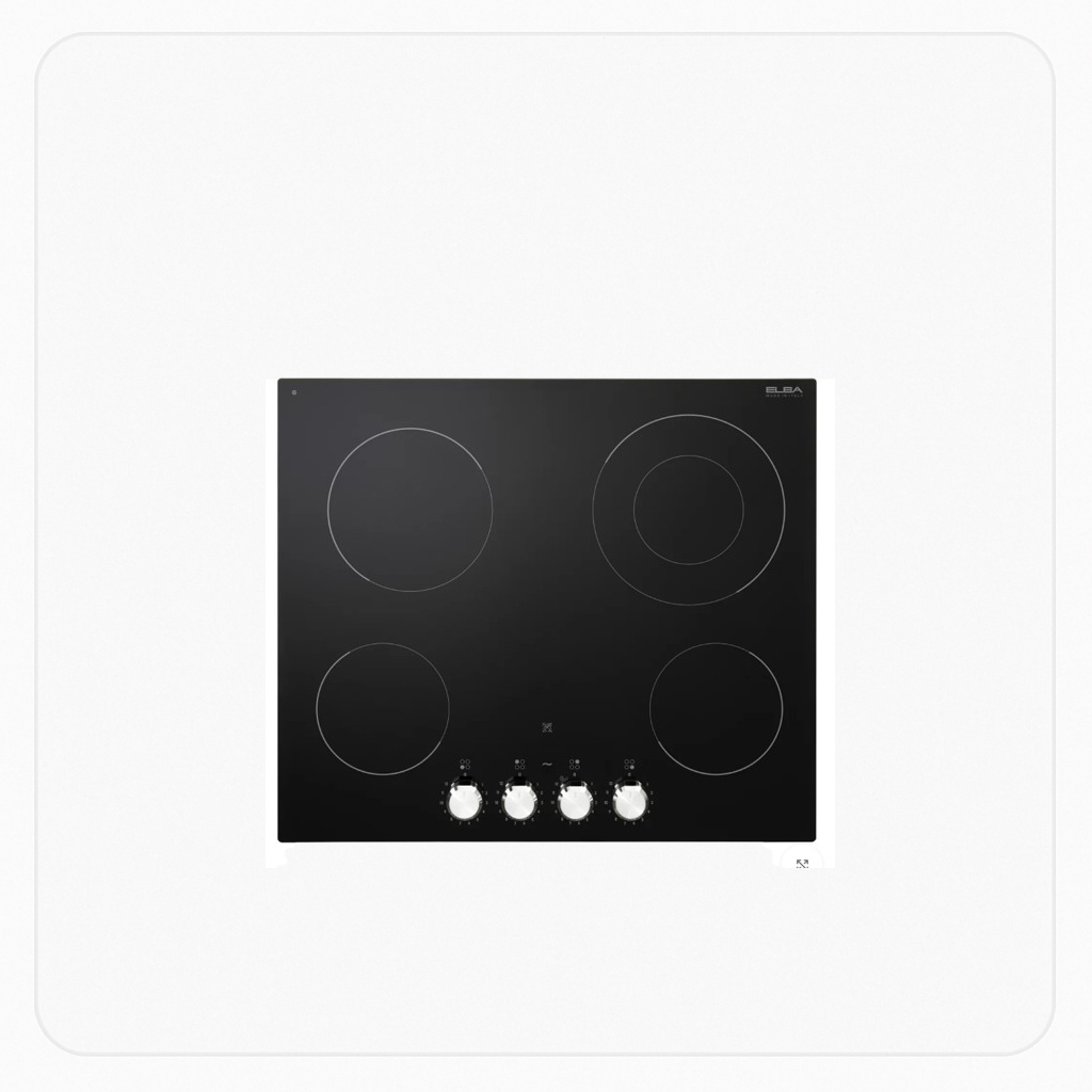 Elba Built-in Electric Ceramic Hob 4 Heating Zones with Double Cooking Zone Italian 60cm