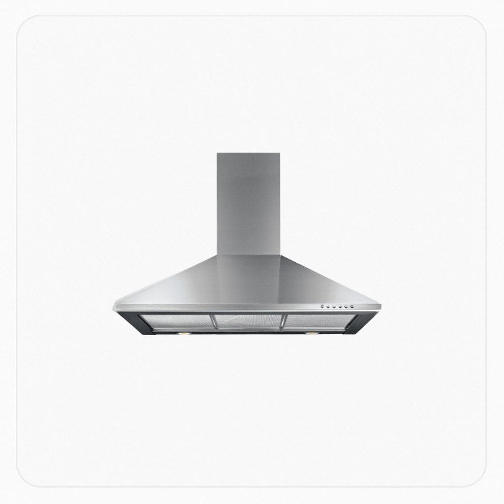 Elba 90cm Wall-Mounted Hood - Stainless Steel - Pyramid Design - 1000 m³/h