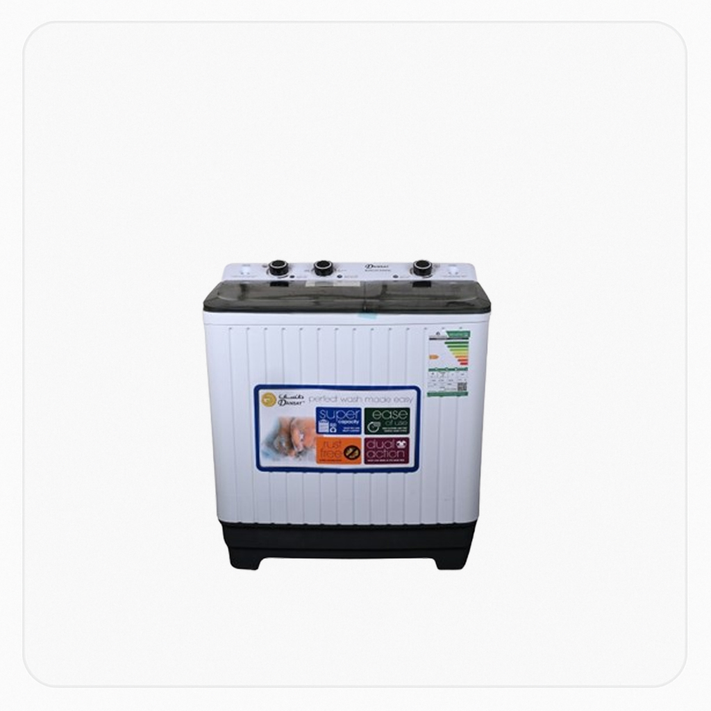 DanSat Twin Tub Washing Machine – 8.5kg – White