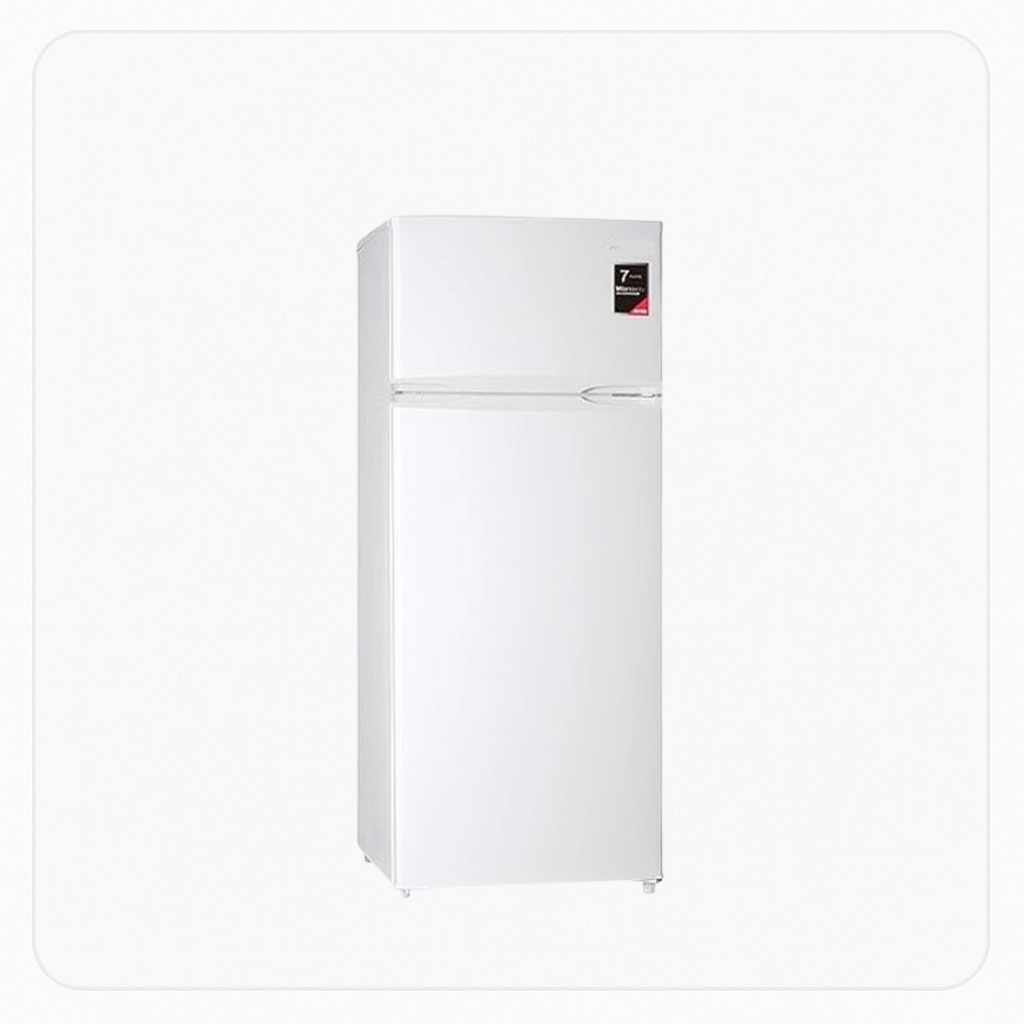Dansat Refrigerator 7.27 Cu.Ft 206L Double Door – White
