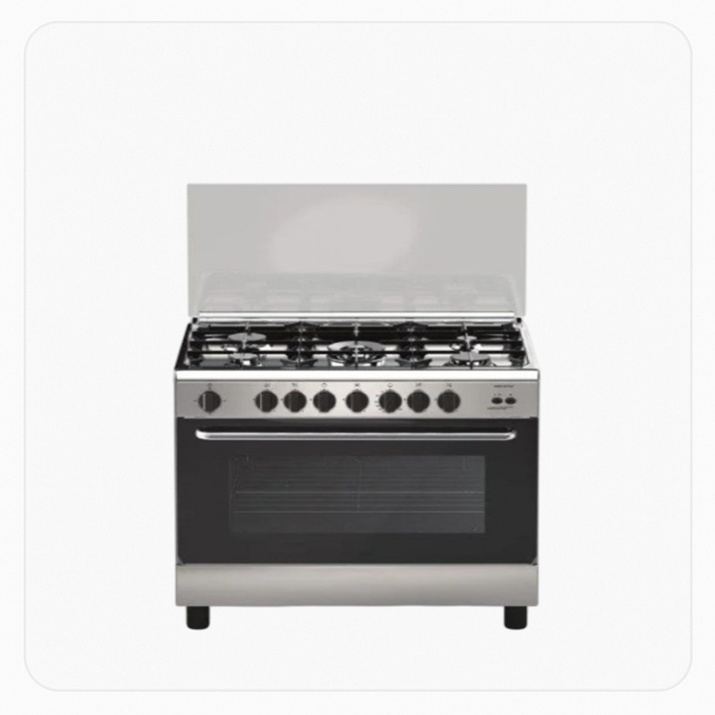 Super General Gas Cooker 90×60cm Stainless Steel - Full Safety - Auto Ignition